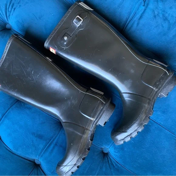HUNTER BLACK TALL RAINBOOTS - Picture 6 of 10
